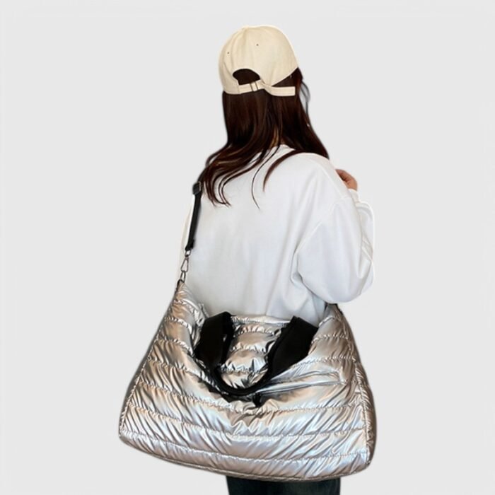 Oxford Travel Duffel Puffer Tote Bag – Waterproof Gym & Weekend Bag - Image 12