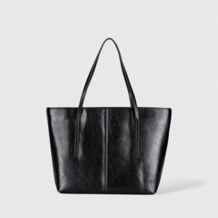 Autumn Vibe Ribbed Bag black