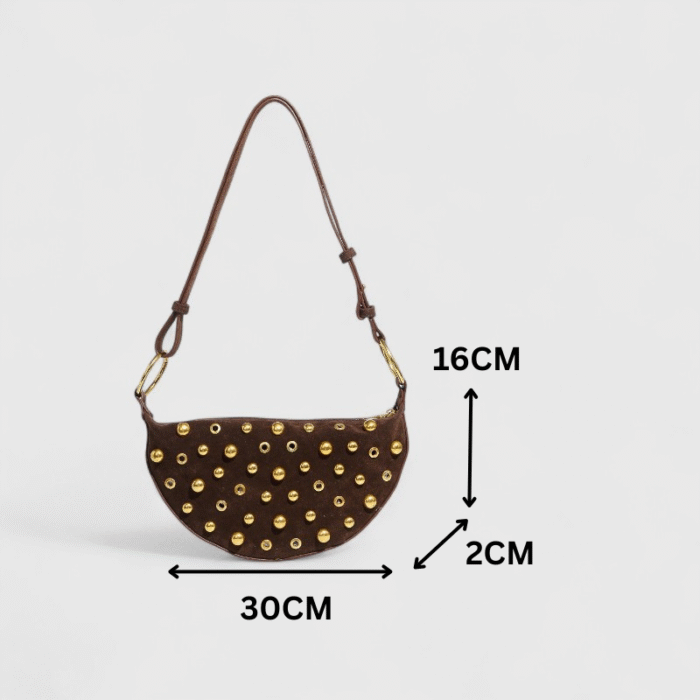 Compact PU Boston Suede Shoulder Bag – Genderless Retro Charm - Image 6