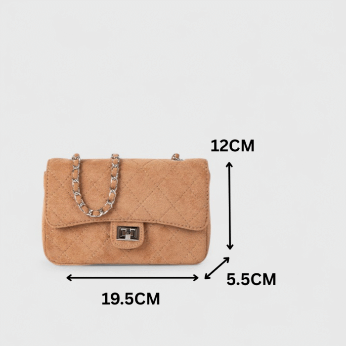 Everyday Suede Shoulder Bag – Soft Touch with Secure Lock - Image 4