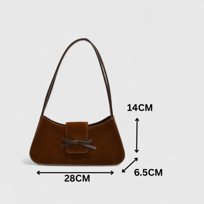 PU Leather Horizontal Suede Shoulder Bag with Cross-Border Trend - Image 5