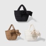 Winter Trendy Oval Mini Tote Bag with Inner Zipper Pocket - Image 5