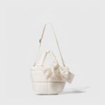 Winter Trendy Oval Mini Tote Bag with Inner Zipper Pocket - Image 3