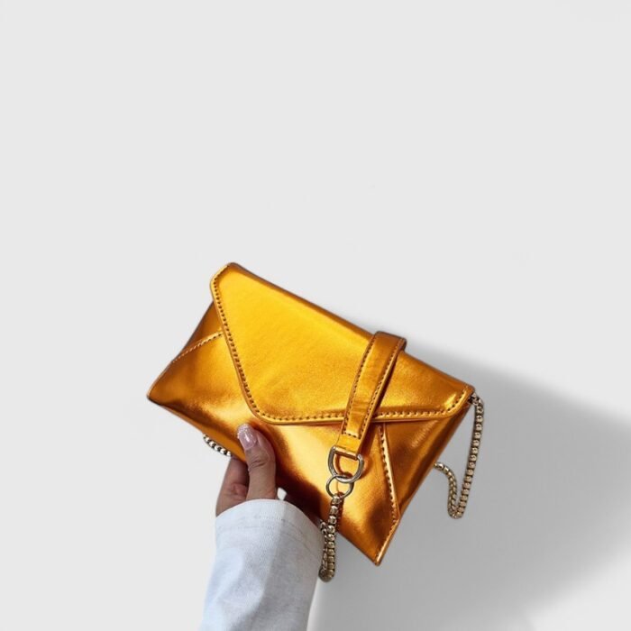 PU Chain Envelope Mini Tote Bag - Image 3