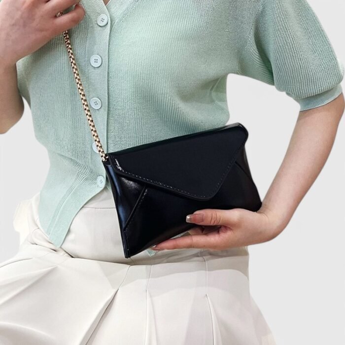 PU Chain Envelope Mini Tote Bag - Image 10