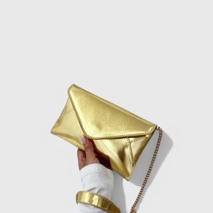 PU Chain Envelope Mini Tote Bag - Image 5