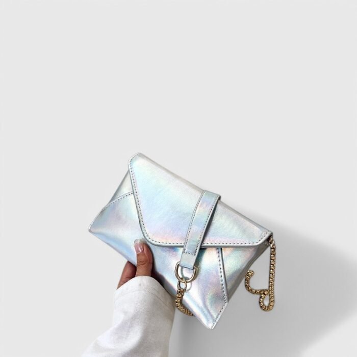 PU Chain Envelope Mini Tote Bag - Image 8