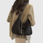 Contrast Stitch PU Suede Shoulder Bag with Trendy Cross-Border Style - Image 6