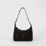 Contrast Stitch PU Suede Shoulder Bag with Trendy Cross-Border Style - Image 4