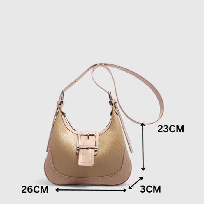 European-Inspired Small Fancy Shoulder Bag with Classy Stitching - Image 6