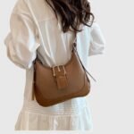 European-Inspired Small Fancy Shoulder Bag with Classy Stitching - Image 9