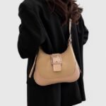 European-Inspired Small Fancy Shoulder Bag with Classy Stitching - Image 10