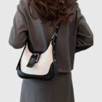 European-Inspired Small Fancy Shoulder Bag with Classy Stitching - Image 11