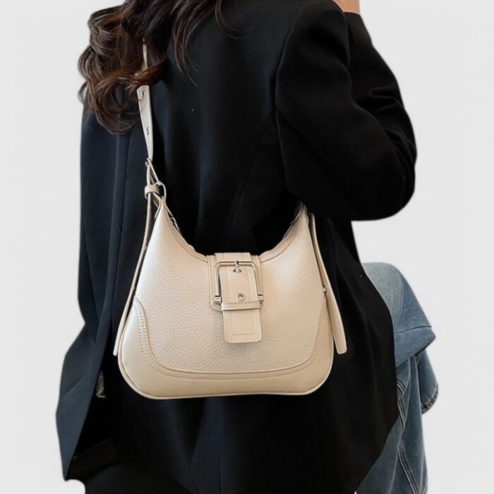 European-Inspired Small Fancy Shoulder Bag with Classy Stitching - Image 12