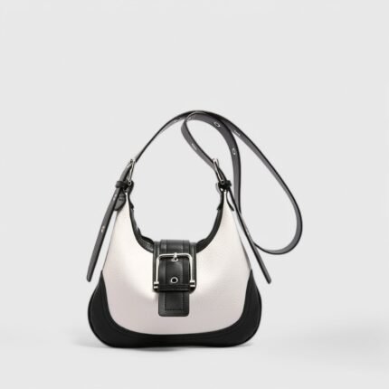 European-Inspired Small Fancy Shoulder Bag with Classy Stitching