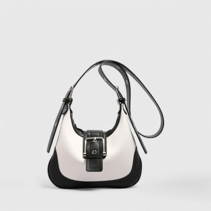 European-Inspired Small Fancy Shoulder Bag with Classy Stitching - Image 1