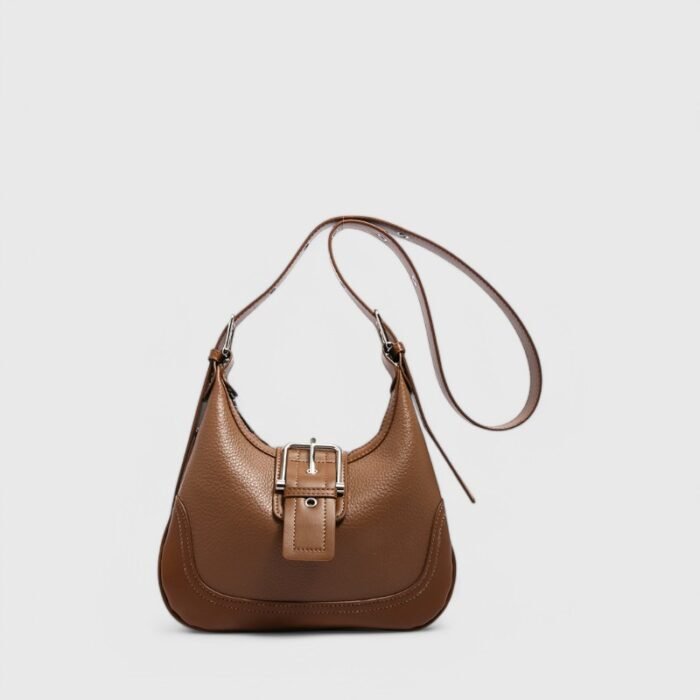 European-Inspired Small Fancy Shoulder Bag with Classy Stitching - Image 2