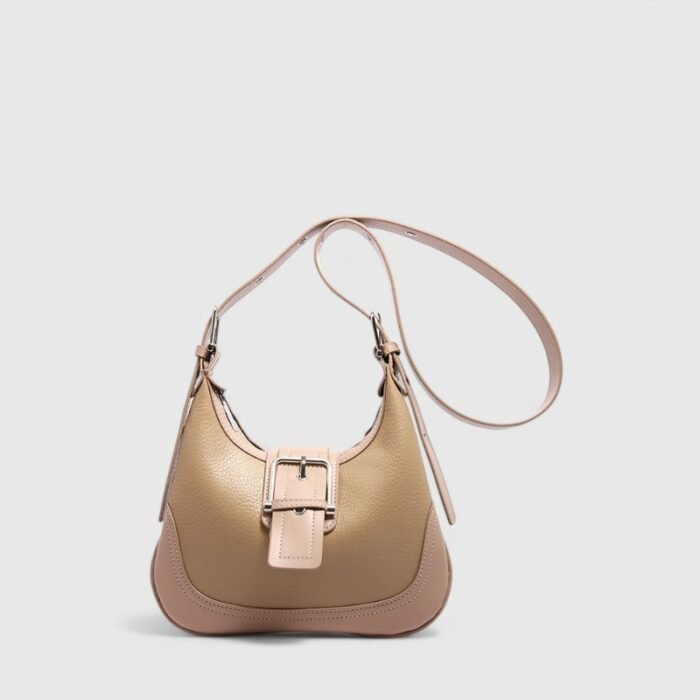 European-Inspired Small Fancy Shoulder Bag with Classy Stitching - Image 4
