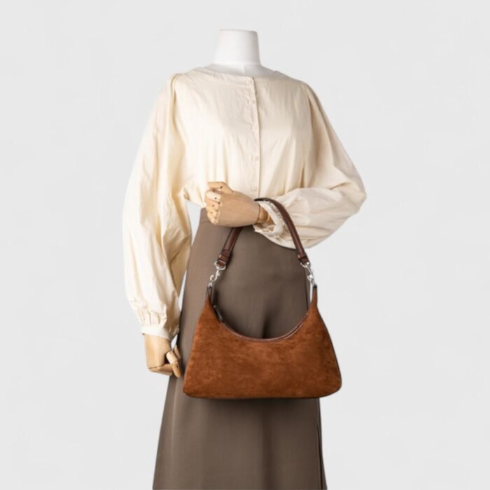 Dumpling Cozy Suede Shoulder Bag - Image 14