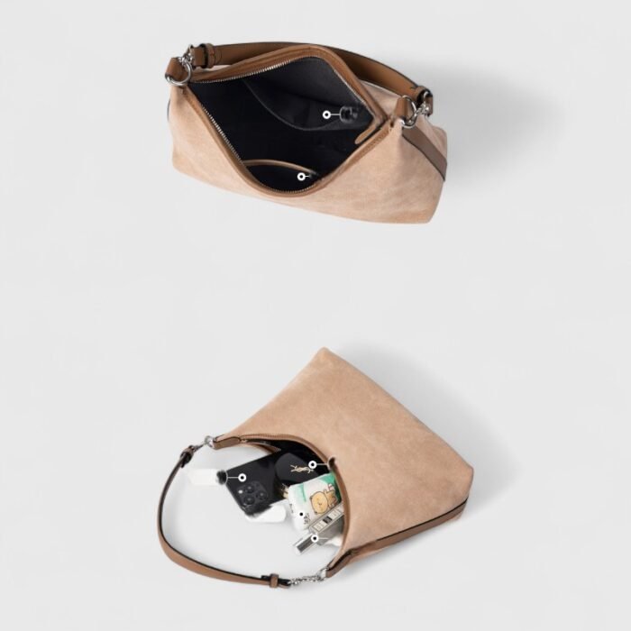 Dumpling Cozy Suede Shoulder Bag - Image 10