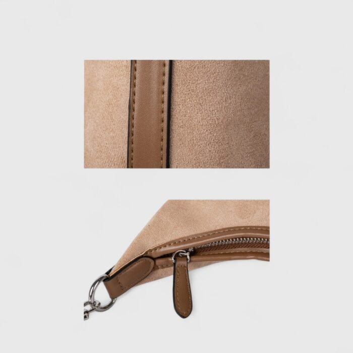 Dumpling Cozy Suede Shoulder Bag - Image 9