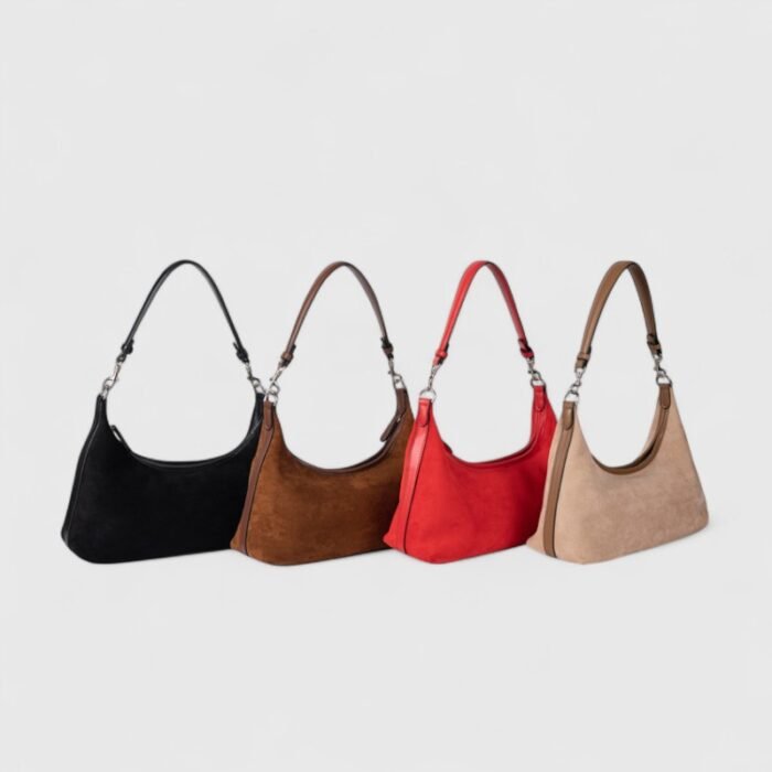 Dumpling Cozy Suede Shoulder Bag - Image 11