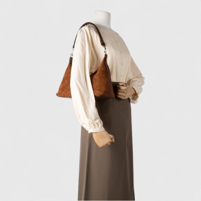 Dumpling Cozy Suede Shoulder Bag - Image 13