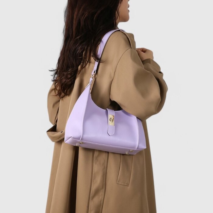 Trendy Lock Closure Fancy Shoulder Bag – Chic & Compact - Image 17