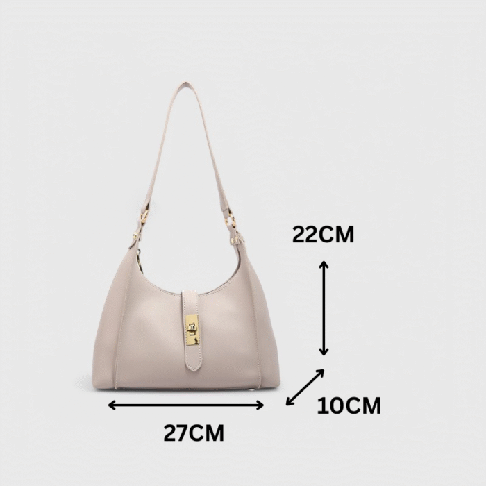 Trendy Lock Closure Fancy Shoulder Bag – Chic & Compact - Image 10