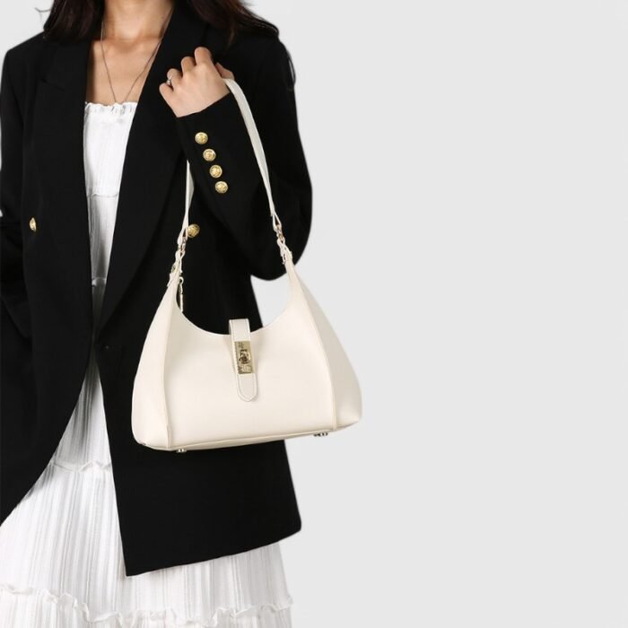 Trendy Lock Closure Fancy Shoulder Bag – Chic & Compact - Image 14