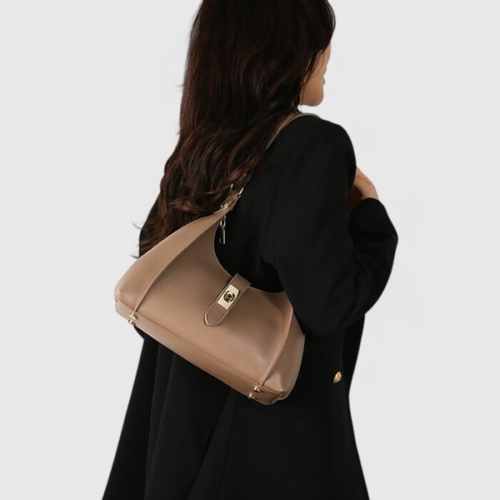 Trendy Lock Closure Fancy Shoulder Bag – Chic & Compact - Image 19