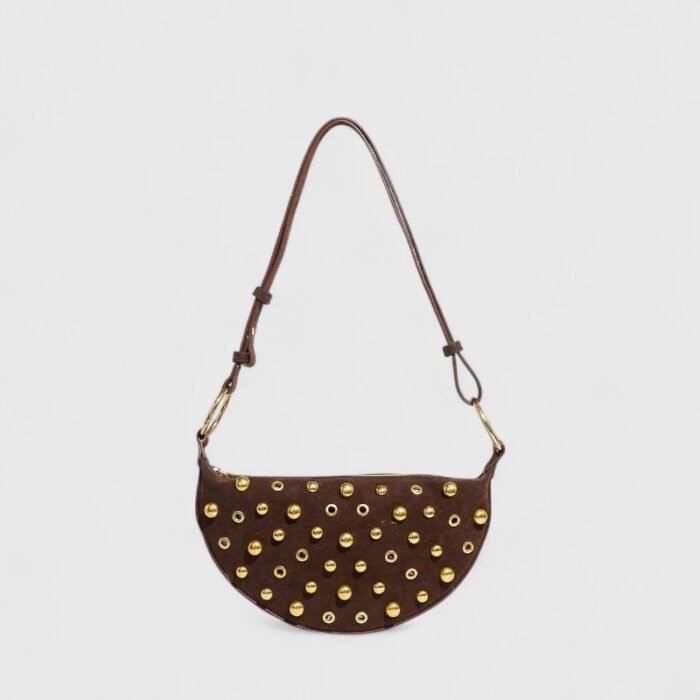 Compact PU Boston Suede Shoulder Bag – Genderless Retro Charm - Image 5