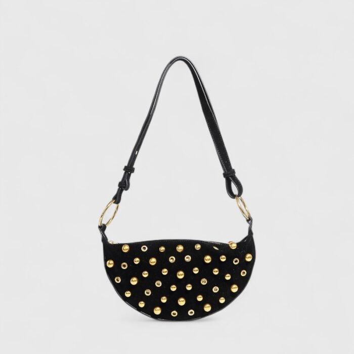 Compact PU Boston Suede Shoulder Bag – Genderless Retro Charm - Image 3