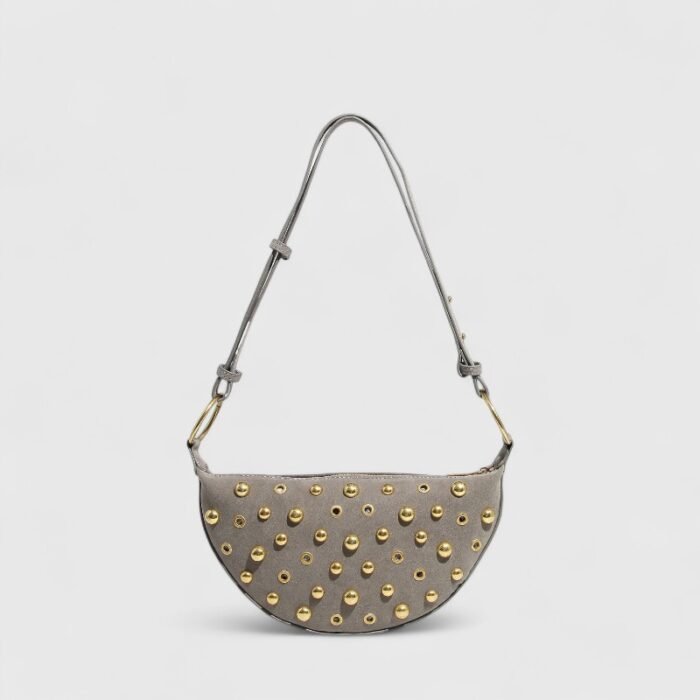 Compact PU Boston Suede Shoulder Bag – Genderless Retro Charm - Image 2
