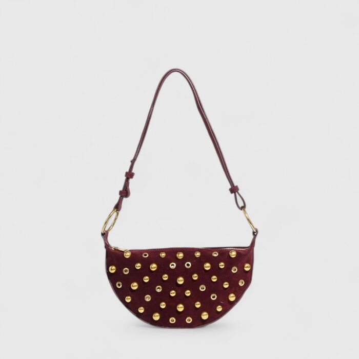 Compact PU Boston Suede Shoulder Bag – Genderless Retro Charm - Image 1