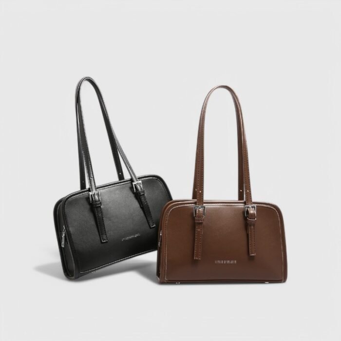 Winter Square Fancy Shoulder Bag with Dual Strap PU Elegance - Image 14