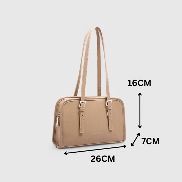 Winter Square Fancy Shoulder Bag with Dual Strap PU Elegance - Image 11