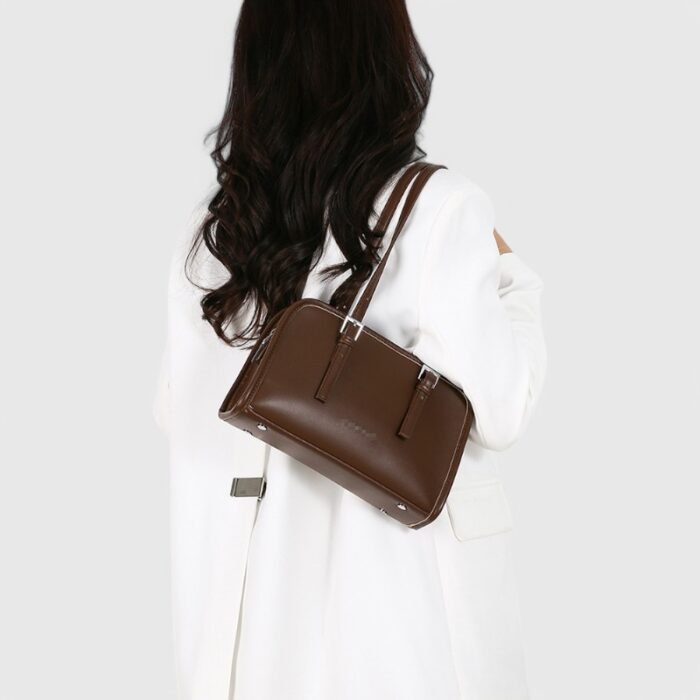 Winter Square Fancy Shoulder Bag with Dual Strap PU Elegance - Image 17