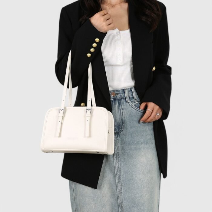 Winter Square Fancy Shoulder Bag with Dual Strap PU Elegance - Image 16