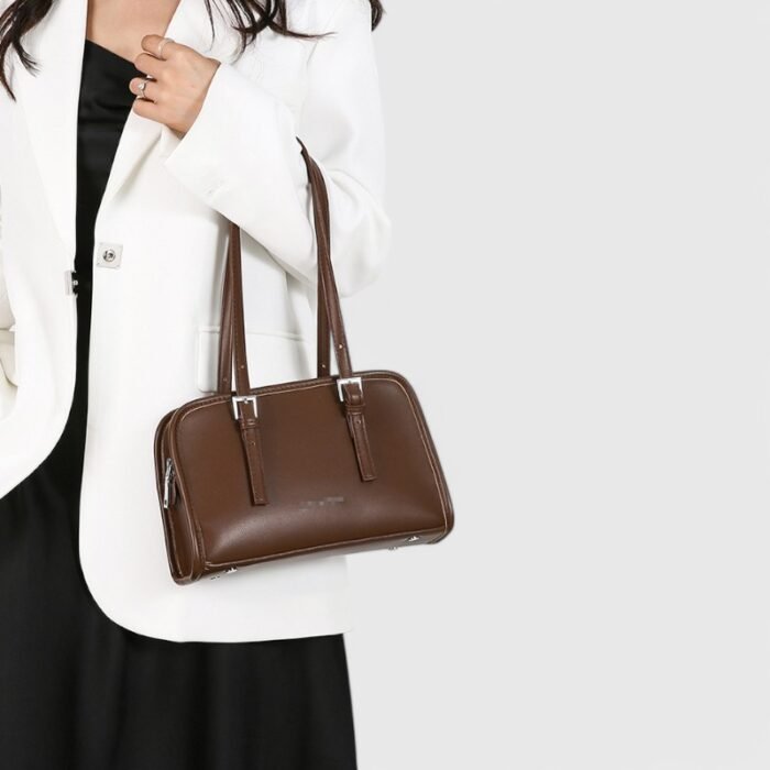 Winter Square Fancy Shoulder Bag with Dual Strap PU Elegance - Image 20