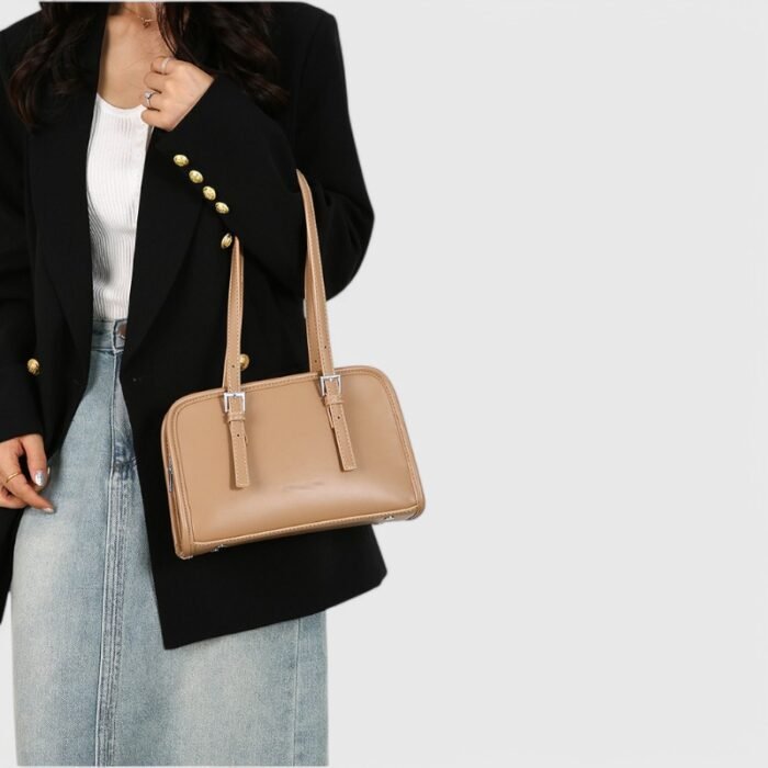 Winter Square Fancy Shoulder Bag with Dual Strap PU Elegance - Image 21
