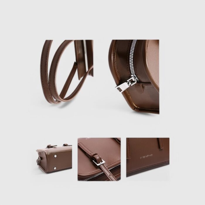 Winter Square Fancy Shoulder Bag with Dual Strap PU Elegance - Image 9