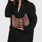 Modern Oval Fancy Shoulder Bag with Curved Lock - Image 20