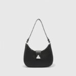 Modern Oval Fancy Shoulder Bag with Curved Lock - Image 3