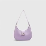 Modern Oval Fancy Shoulder Bag with Curved Lock