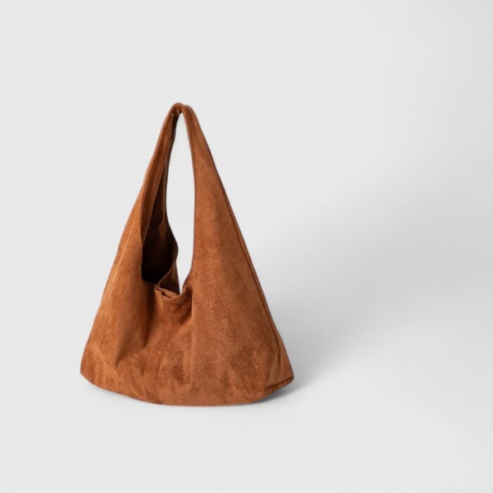 ChicFall Dumpling Suede Shoulder Bag With Magnetic Clasp - Image 10