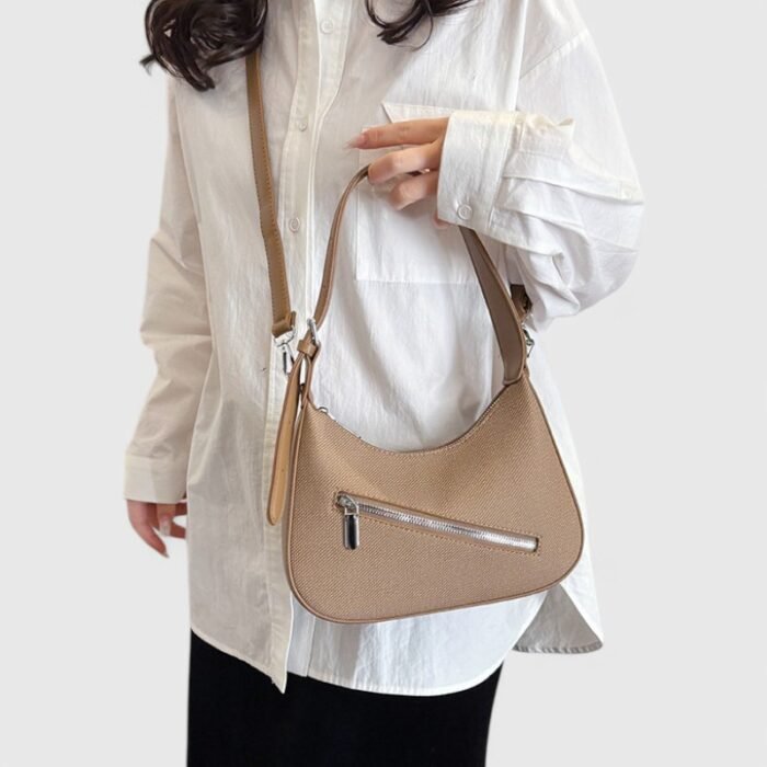 Compact PU Zipper Fancy Shoulder Bag – Flexible and Functional - Image 15
