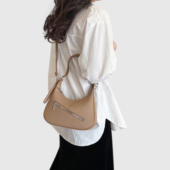 Compact PU Zipper Fancy Shoulder Bag – Flexible and Functional - Image 13