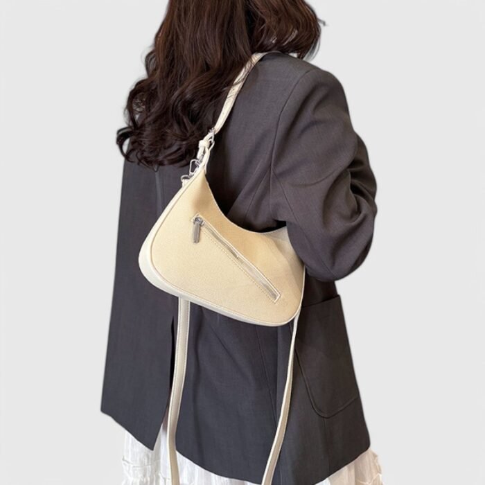 Compact PU Zipper Fancy Shoulder Bag – Flexible and Functional - Image 14