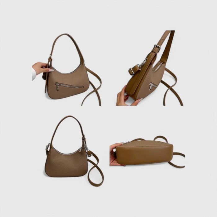 Compact PU Zipper Fancy Shoulder Bag – Flexible and Functional - Image 7